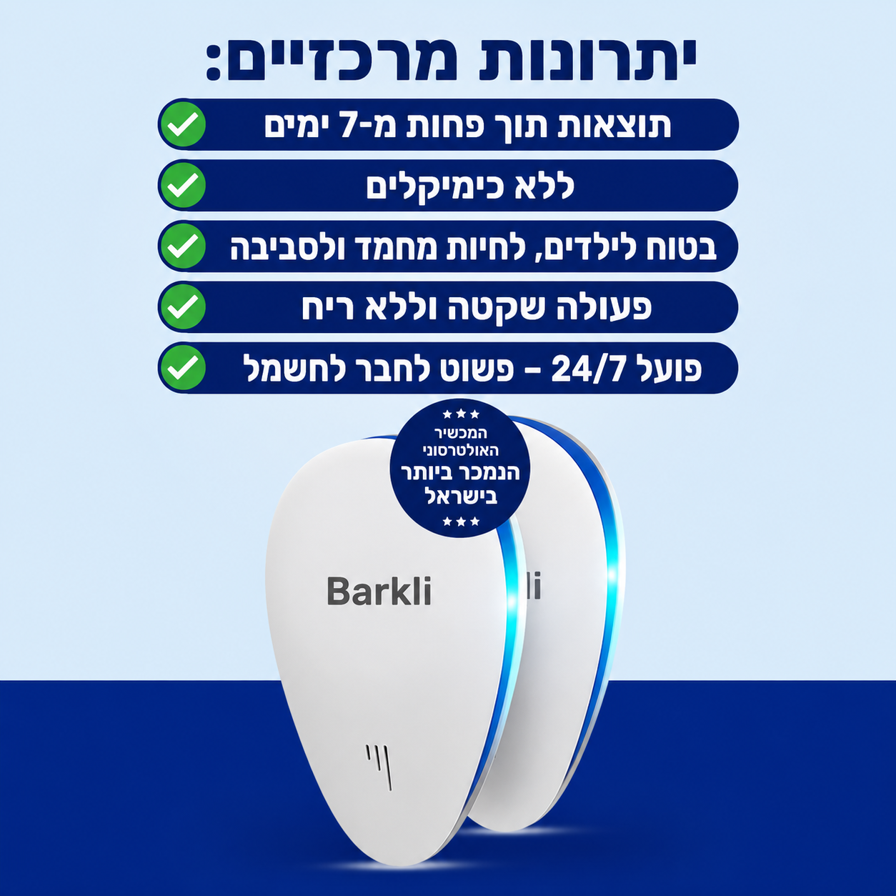 Barkli™ דוחה המזיקים המתקדם לשנת 2026 – להיפטר ממזיקים אחת ולתמיד