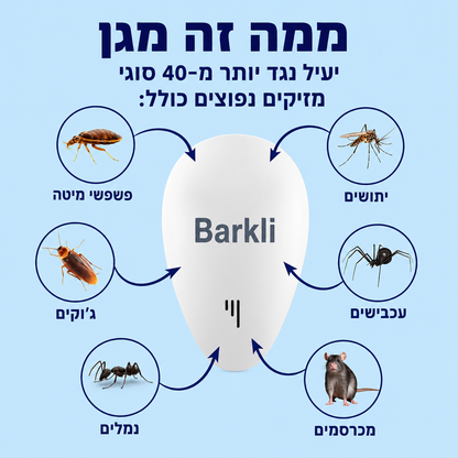 Barkli™ דוחה המזיקים המתקדם לשנת 2026 – להיפטר ממזיקים אחת ולתמיד